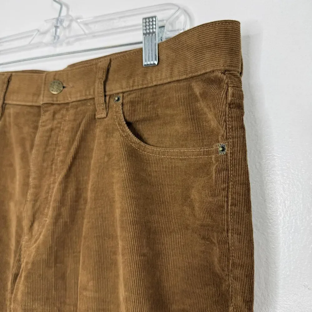 J Crew Pants Mens 35x32 Brown Corduroy Slim Flex Stretch Chino Casual Everyday